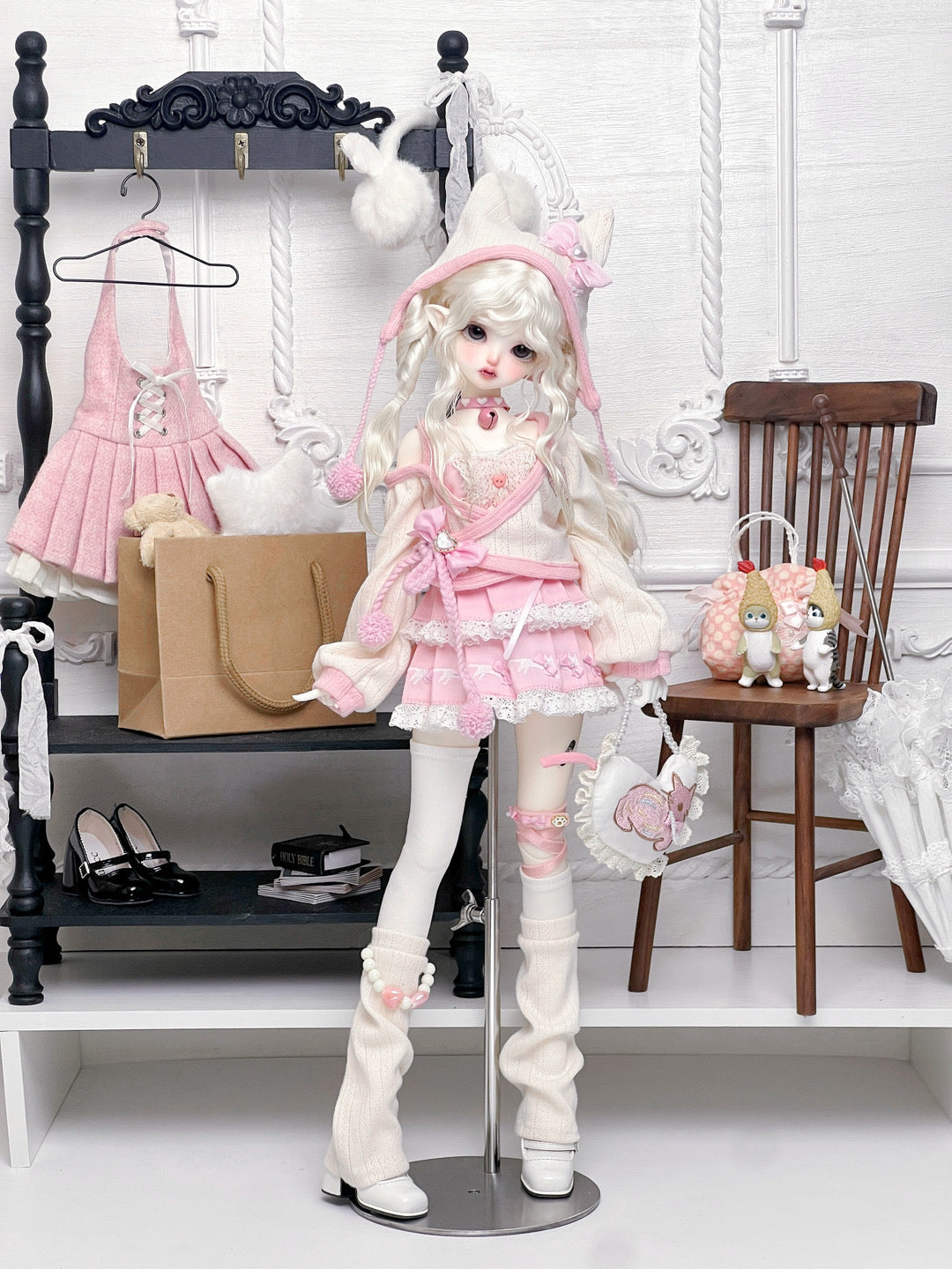 Sweet Cat Diary 1/6 & 1/4 pink clothing