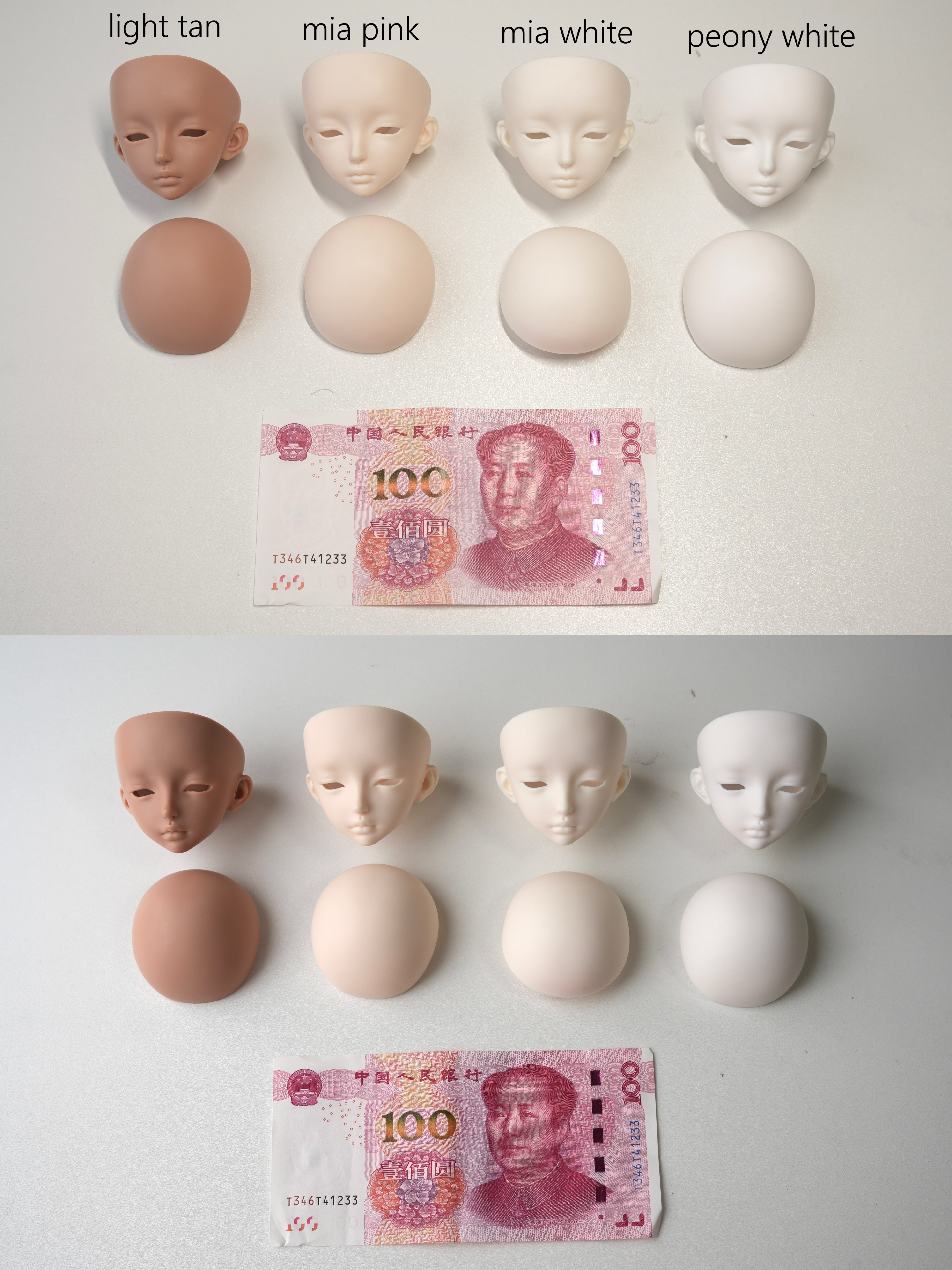 Arctic Rabbit 1/4 BJD Head ChloAI half sleeping