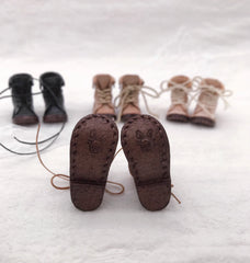 Childhood Lace-up Crinkled Boots For 1/6 BJD Doll丨Blythe丨OB24丨OB22