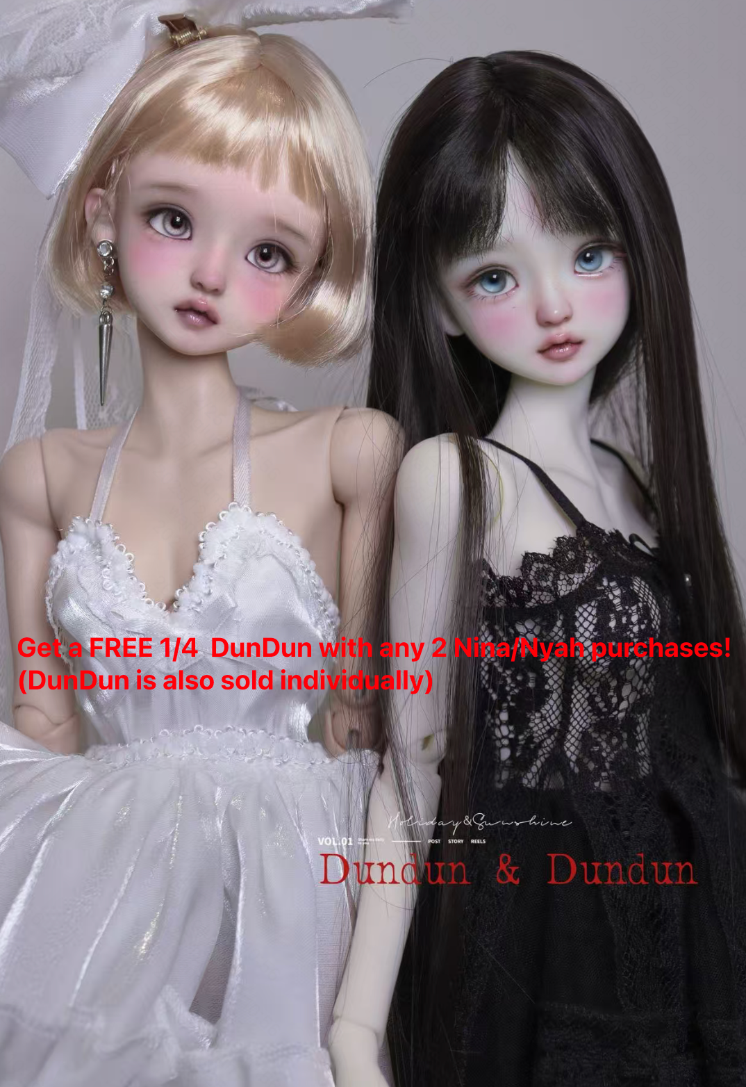 QianQian 1/3 BJD Head Nina & Nyah