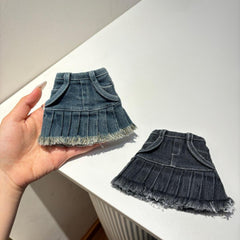 Cute Studio BJD Clothing Washed Denim Skirt Knitted Sweater Suit For 1/4 BJD Doll - DollSpherebjd