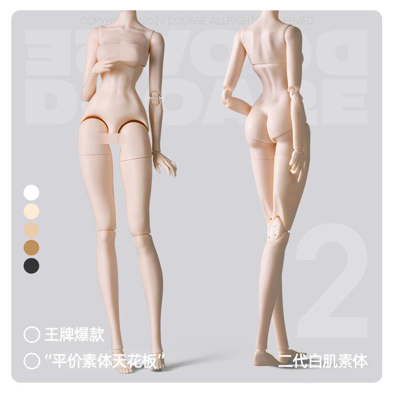 Dooare Second Generation White Muscle BJD Body with Movable Plug-in Joints for 1/6 Female - DollSpherebjd