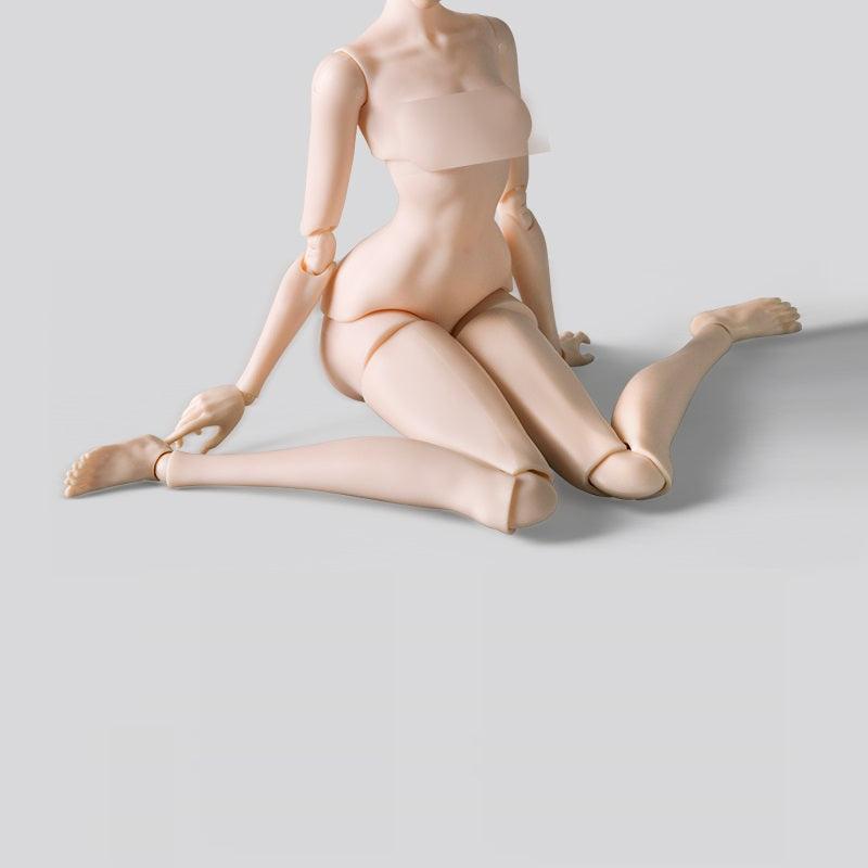 Dooare Second Generation White Muscle BJD Body with Movable Plug-in Joints for 1/6 Female - DollSpherebjd